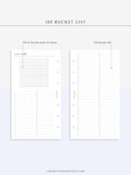 T102 | 100 Bucket List & Dream Log Template