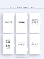 DA102 | Printable Quotes Dashboard & Planner Divider