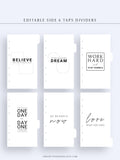 DA102 | Printable Quotes Dashboard & Planner Divider