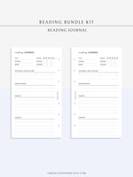 B102 | Book Review & Reading Journal Bundle Printable