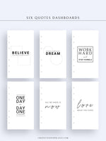 DA102 | Printable Quotes Dashboard & Planner Divider