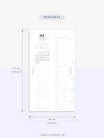 M118_2023 | 2023 Half-Page Calendar, Monthly Task list, Important Events Tracker