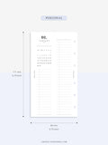 M118_2023 | 2023 Half-Page Calendar, Monthly Task list, Important Events Tracker