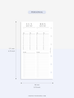 D117_2023 | 2023 Dated Daily Planner Printable Inserts Template, 2DO1P