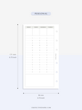 W120 | Basic Weekly Schedule Planner, Week on Two Pages