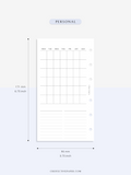 M116 | Basic Monthly Planner Inserts, Bullet Journal Template, MO2P