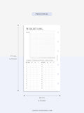 N121-1 | Weight Loss Log, Diet Organizer Template