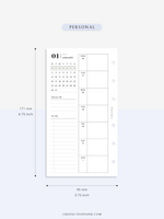 W108_01GX_WO1P_2023 | 2023 Dated Weekly Planner Inserts Printable Template