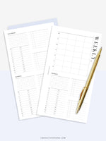 W117 | WO4P, Weekly 24-hour Schedule, To-do List Planner Template