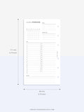 M108 | Monthly Overview, Month on a Page Printable Planner Inserts