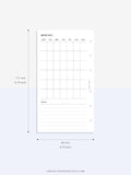 M107 | Month at a Glance, Monthly Overview, Month on 2 Pages