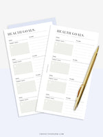 N121-2 | Health Goals Setting Planner, Wellness Journal