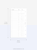 W112 | To-do List Type Weekly Schedule Planner Printable Inserts