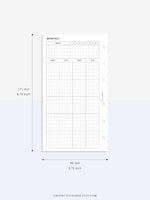 M106_G | Monthly Planner with 31 Days Habit Tracker Printable Inserts