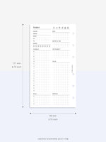 D102 | Daily Planner Inserts Printable Template, Minimal Grid Layout