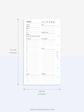 D102 | Daily Planner Inserts Printable Template, Minimal Grid Layout