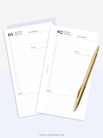 D111_C_2023 | 2023 Dated Daily Planner, Lined Layout, Day on a Page