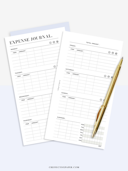 N126 | Expense Journal Pages, Weekly Spending Log, Financial Planner ...