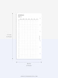 W106 | Weekly Schedule Planner Inserts, Time Table Template Printable