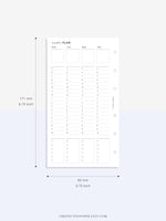 W111 | Weekly Schedule Planner Printable Inserts Template