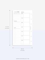 W108 | Week on a Page, Weekly Planner Printable Inserts Template
