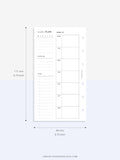 W108 | Week on a Page, Weekly Planner Printable Inserts Template