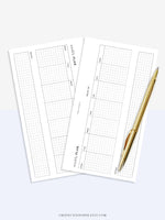 W102_H_2 | Horizontal Weekly Planner Printable