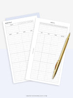 M106_G | Monthly Planner with 31 Days Habit Tracker Printable Inserts