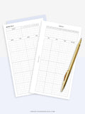 M106_G | Monthly Planner with 31 Days Habit Tracker Printable Inserts