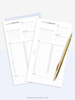 M108 | Monthly Overview, Month on a Page Printable Planner Inserts