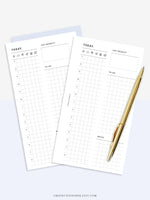 D111_DO1P | Day on a Page, Daily Planner Printable Inserts Template