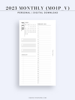 M113_V_2023 | 2023 Monthly Planner Printable (MO1P_Vertical)