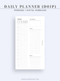 D111_DO1P | Day on a Page, Daily Planner Printable Inserts Template