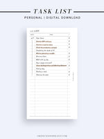 D103 | Daily Task List Printable, To-do List Organizer, Checklist Template