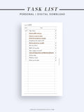 D103 | Daily Task List Printable, To-do List Organizer, Checklist Template