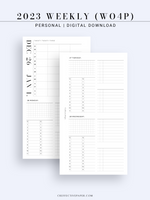 W117_2023 | 2023 Dated Weekly Planner, 24-hour Time Scheduler, WO4P