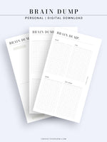 N122-1 | Brain Dump Template, Thought Organizer