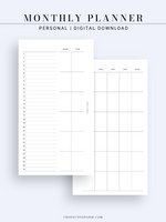 M120 | Basic Monthly Planner, MO2P