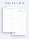 Y101 | 31 Days Yearly Planner Printable