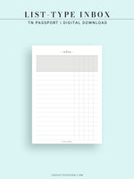 N116 | List-Type Inbox for Task, To-do, Project and Checklist