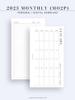 M114_2023 | 2023 Monthly Planner Printable Template (MO2P)