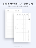 M114_2023 | 2023 Monthly Planner Printable Template (MO2P)