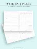 W114 | Week on 4 Pages, Weekly Schedule & Tracker & To-do Planner