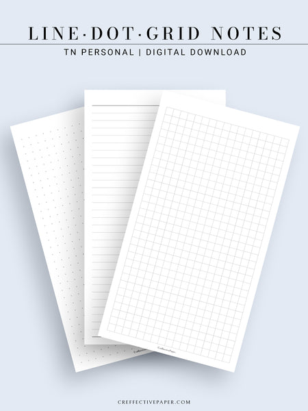N101-3 | 5mm Line Dot Grid Notes – CreffectivePaper