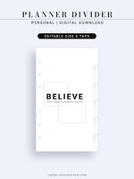 DA102 | Printable Quotes Dashboard & Planner Divider
