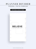 DA102 | Printable Quotes Dashboard & Planner Divider