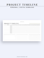 M115 | Monthly Project Timeline Template, Business Planner