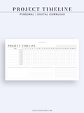 M115 | Monthly Project Timeline Template, Business Planner