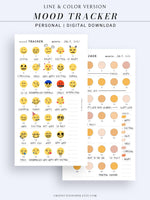 T116 | Monthly Emoji or Color Mood Tracker