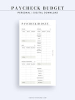 T125 | Paycheck Budget Planner